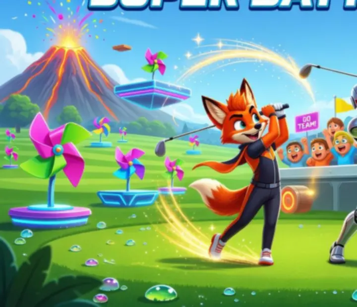 Kolorowa arena Super Battle Golf z dynamiczną akcją multiplayer